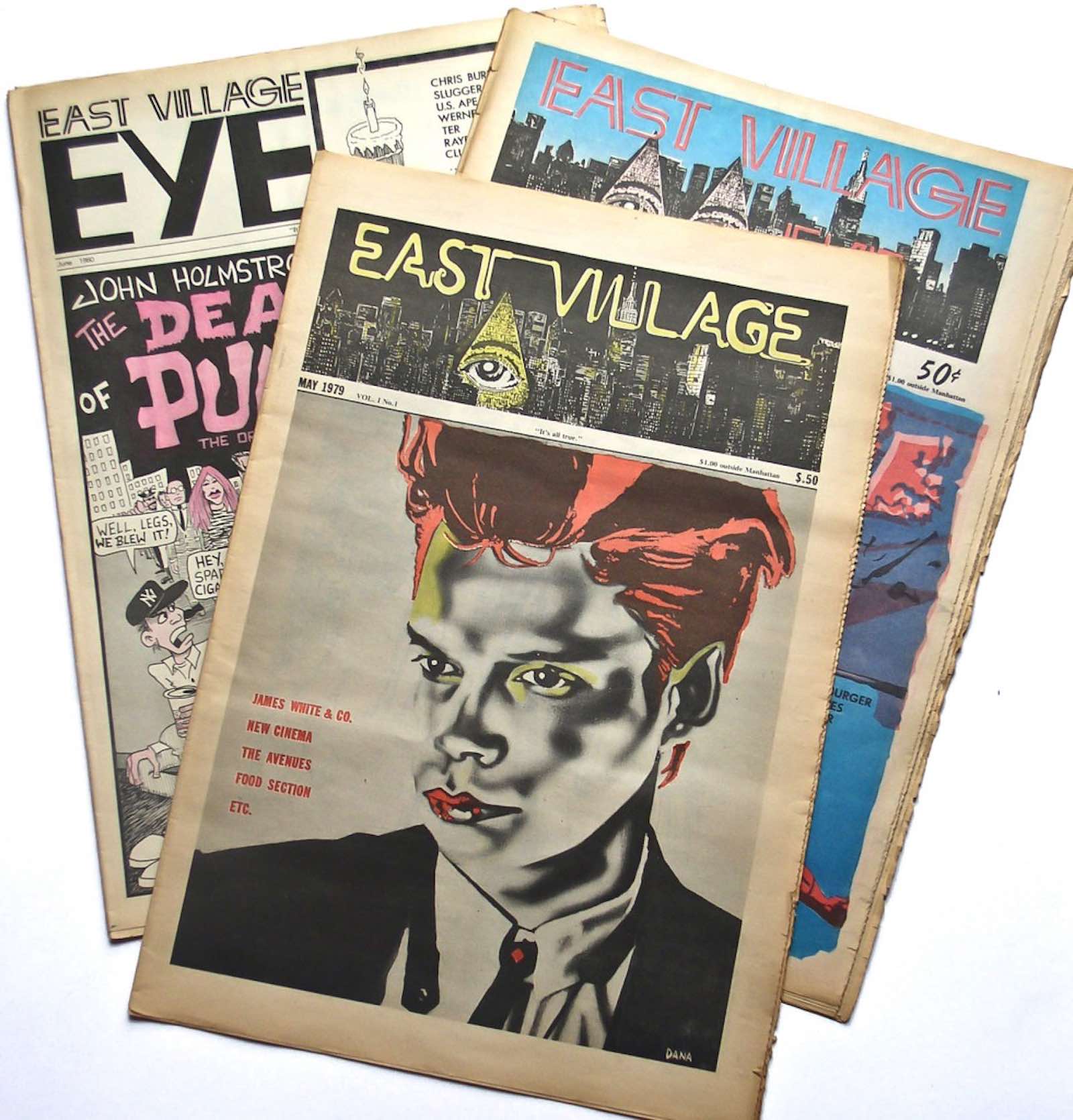 A selection of East Village Eye covers, 1979-1987