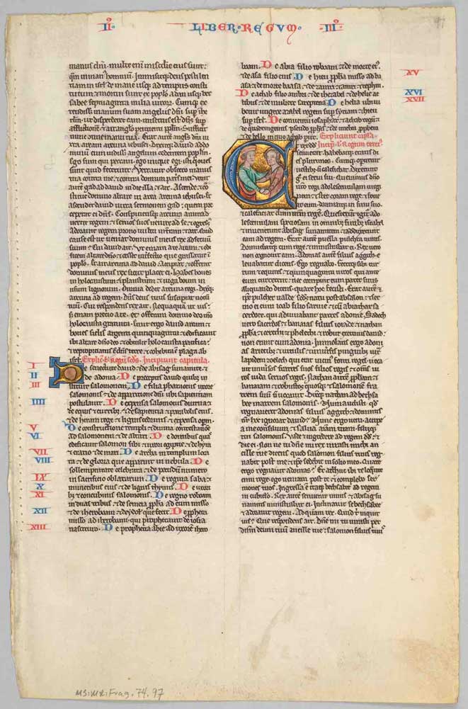 A page from the Hornby-Cockerell Bible