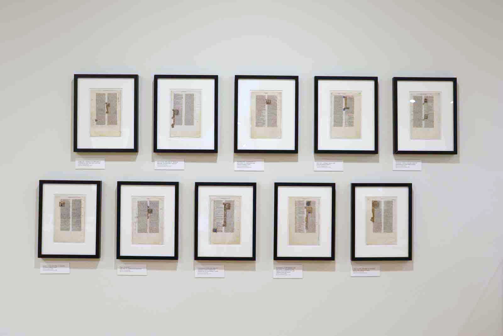 Fragments of the Hornby-Cockerell Bible in the exhibition