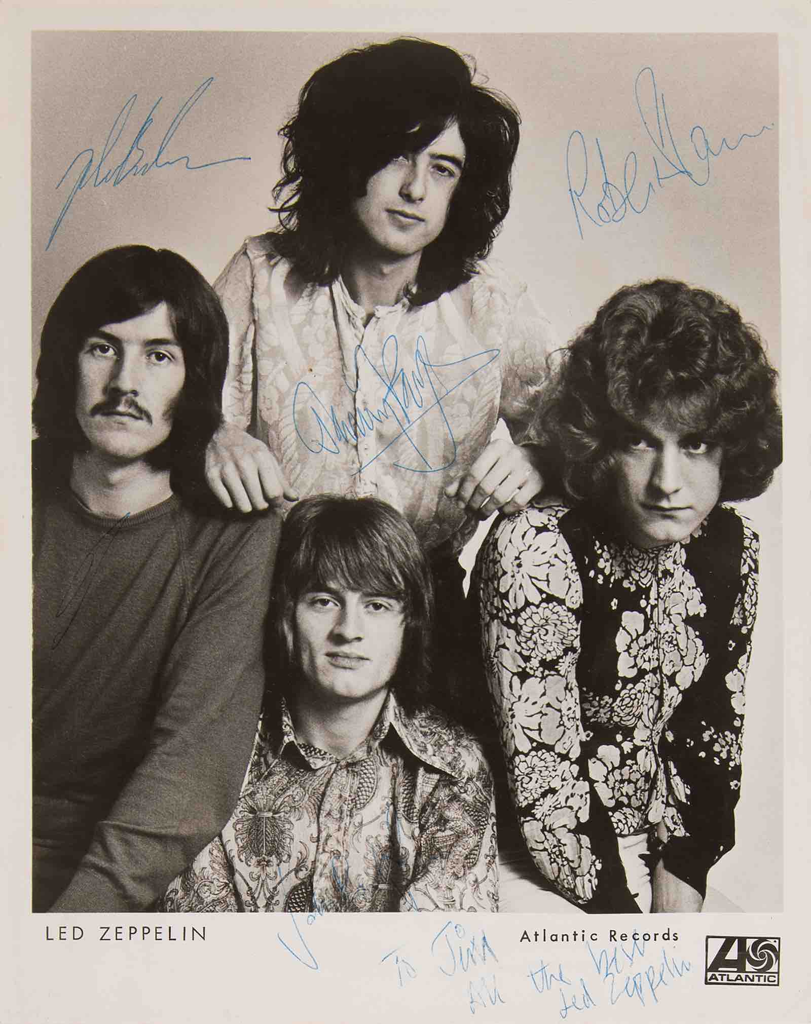Led Zeppelin autographs