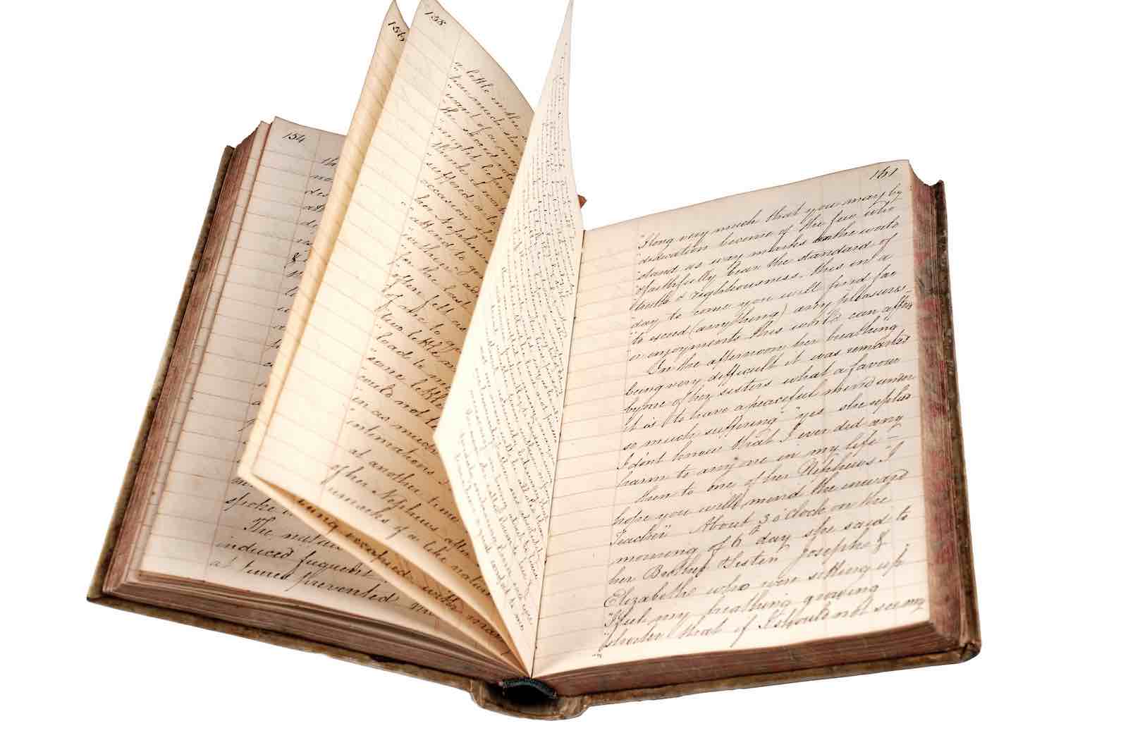 A bound manuscript memoranda book of the Yearly Meeting of the Religious Society of Friends