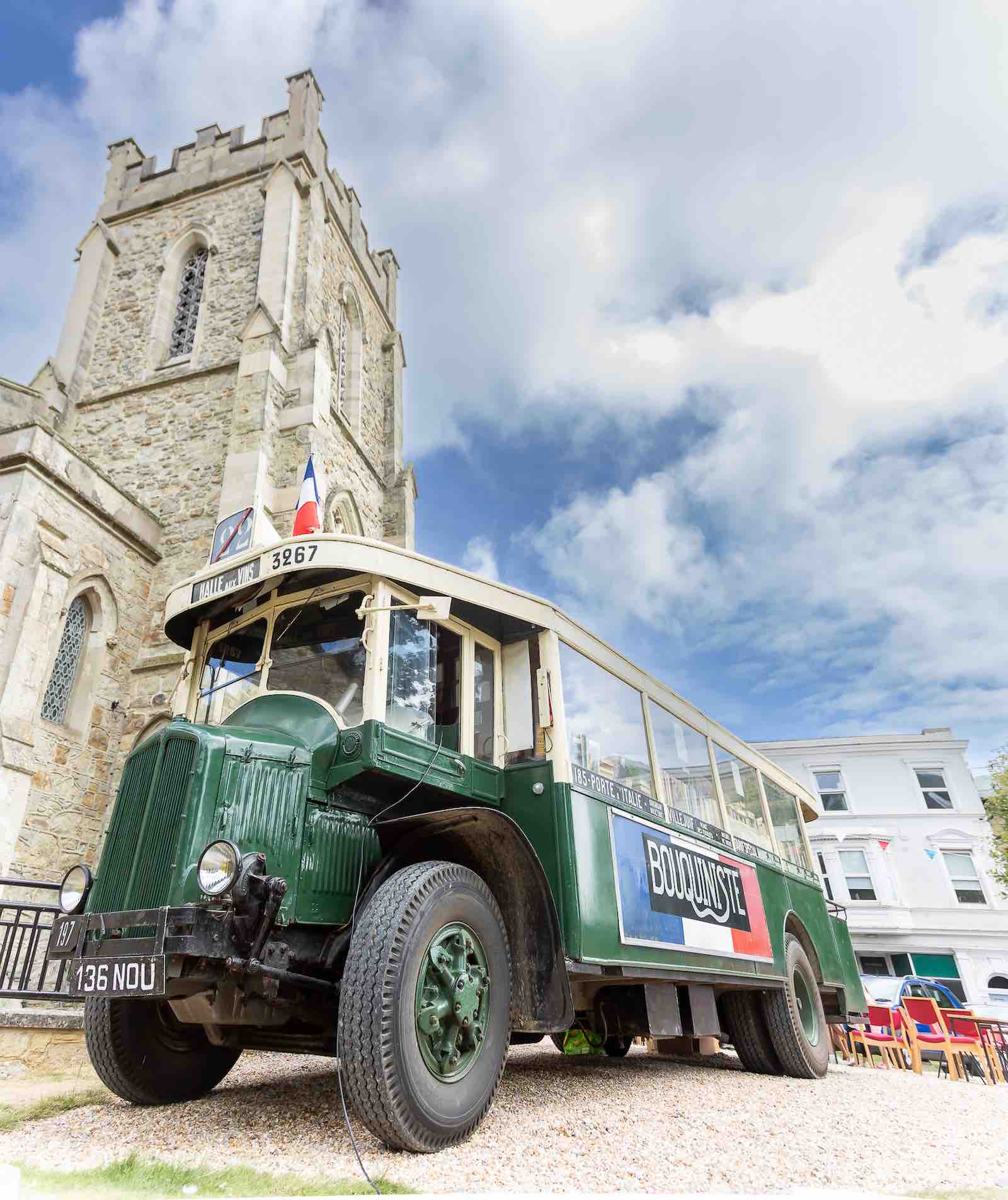 The Book Bus in place