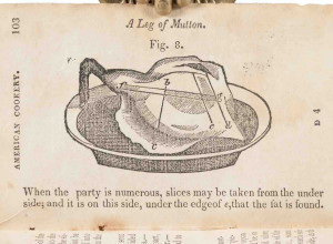 American Cookery, or, The Art of Dressing Viands, Fish, Poultry, and Vegetables and the Best Mode of Making Puff Pastes, Pies, Tarts, Puddings, Custards, and Preserves...Together with the rules of Carving at Dinner parties. Exemplified With Cuts by Amelia Simmons (Woodstock, A. Colton, 1831)