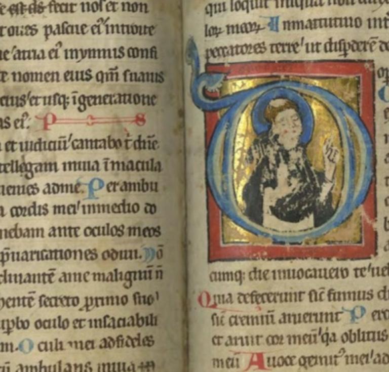 Psalter in Latin, illuminated manuscript on parchment, ca. 1240-1260