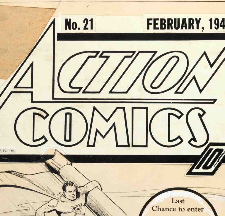 Cover of Action Comics No. 21 drawn by Joe Shuster